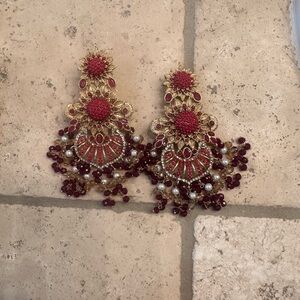 Pakistani earrings with tikka and jhoomer *brand new*